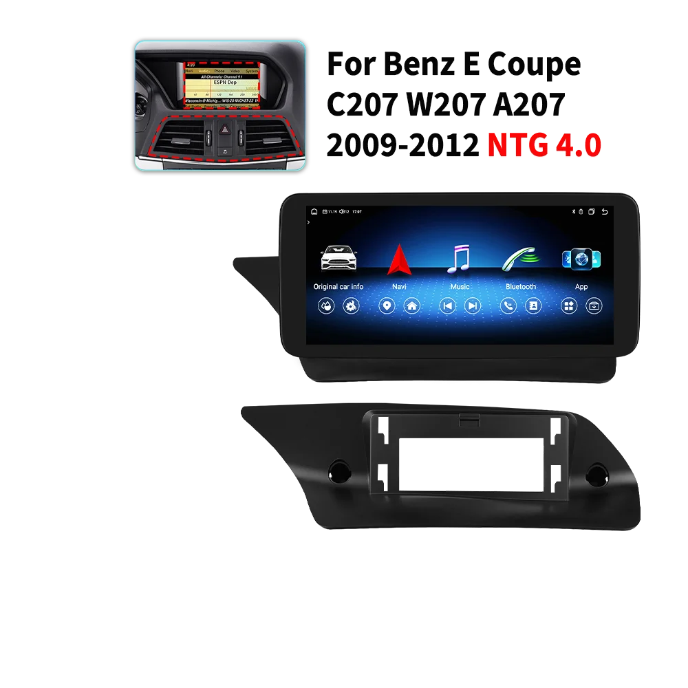 

Android 13 авто автомобильные интеллектуальные системы радио для Mercedes Benz E-Class C207 W207 A207 NTG 4,0 4,5 5,0 2-дверный авторадио HeadUnit