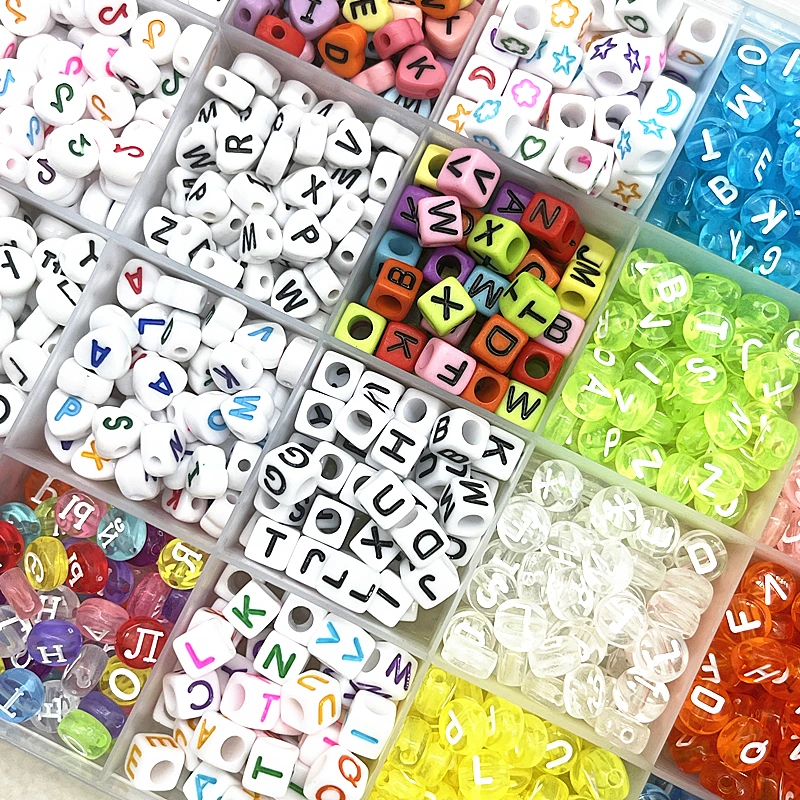 Бусины-шармы с буквами русского английского алфавита, 7 х4 мм, 6 х6 мм, 100 шт.