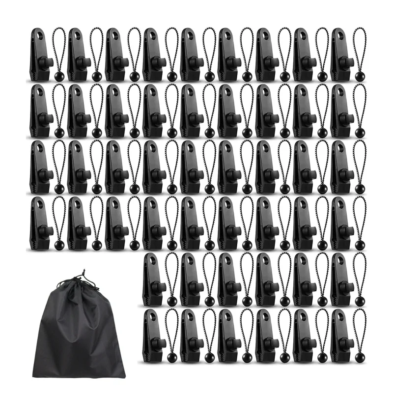 30 шт. зажимы для брезента и 30 шт. шариковых эластичных шнуров ...