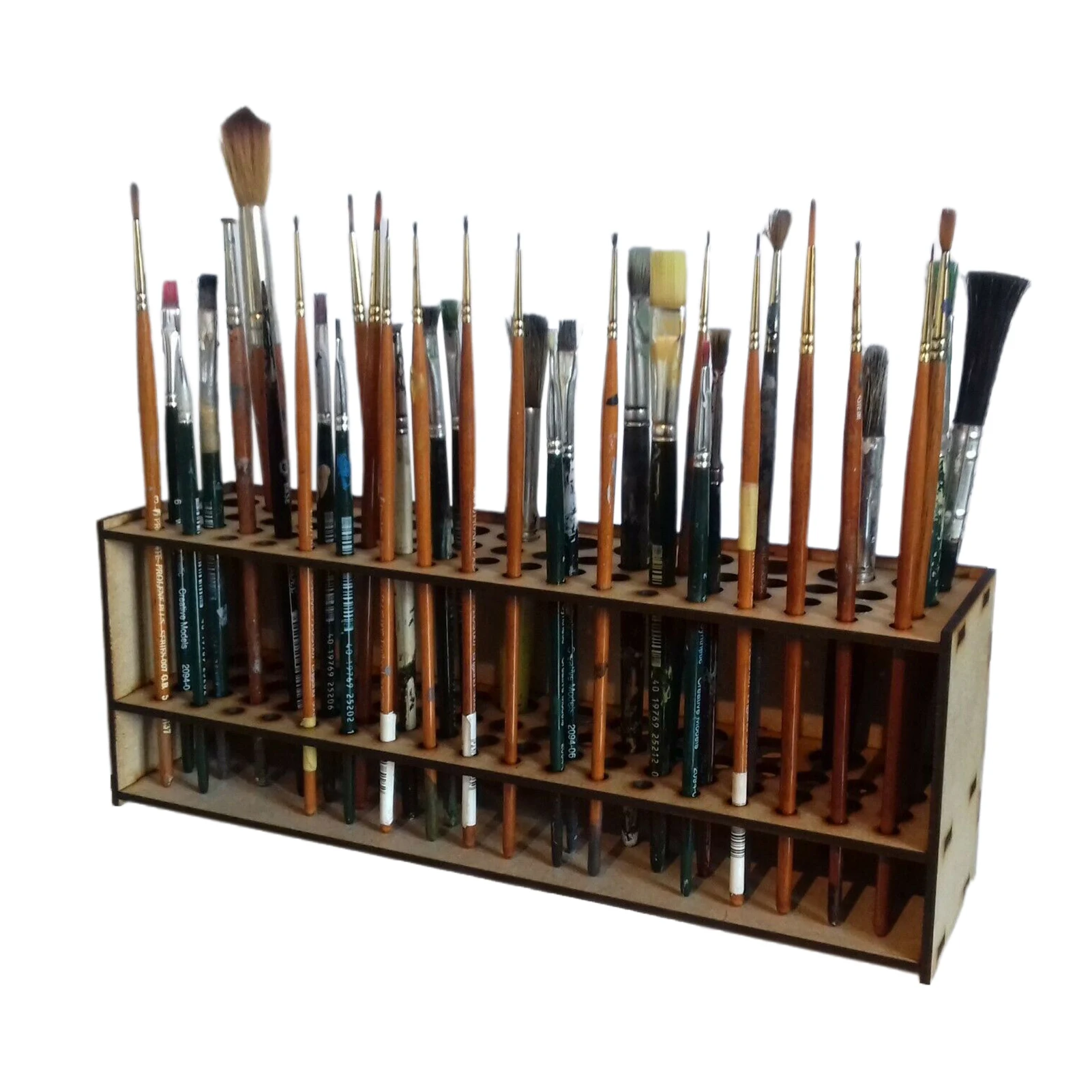 

67 Holes Paint Brush Holder Large-capacity Paints Tool Holder Durable Brushes Holder Shelf Multifunctional Desk Organizer Holder