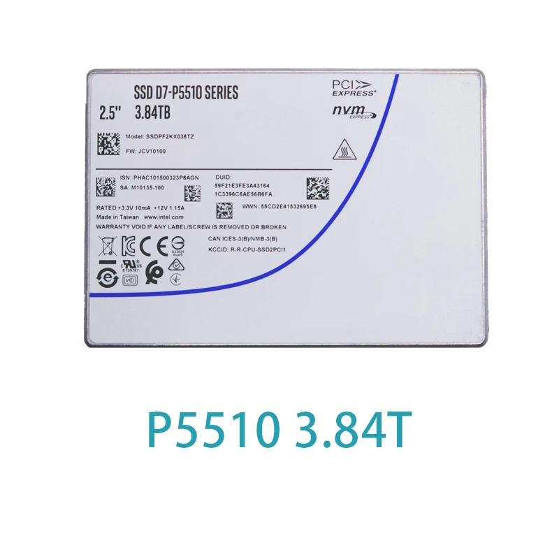 

D7-P5510 3.84TB SSD PF2KX038TZ01 U.2 PCIE NVME D7 P5510