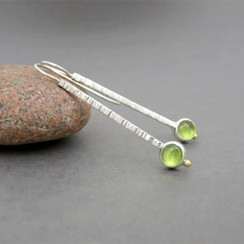 

Extra Long Metal Set Green Crystal Hook Earrings Women's Jewelry