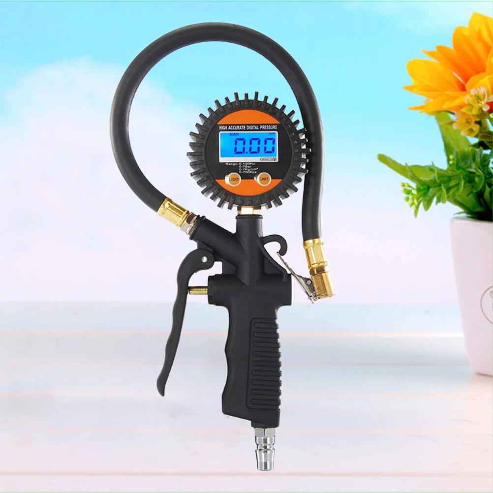 

1 PC Multi-purpose Tire Pressure Gauge Portable Inflation Decompression Pump for Car Motorcycle Truck