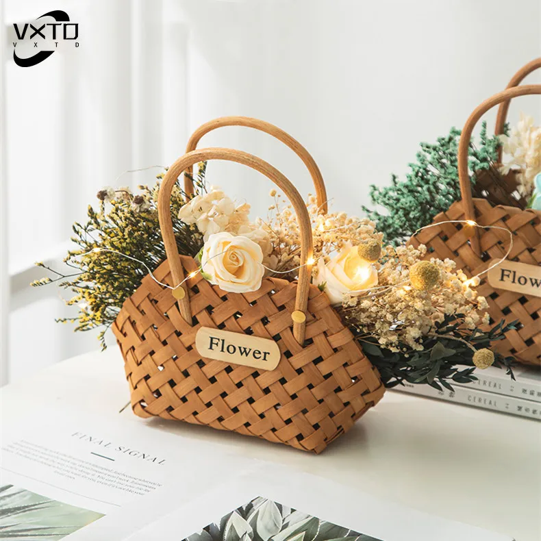 

Bamboo Vases for Flowers Home Decor Accessories Table Decoration Artificial Flower Living Room Nordic Plant Pots Decorative Gift