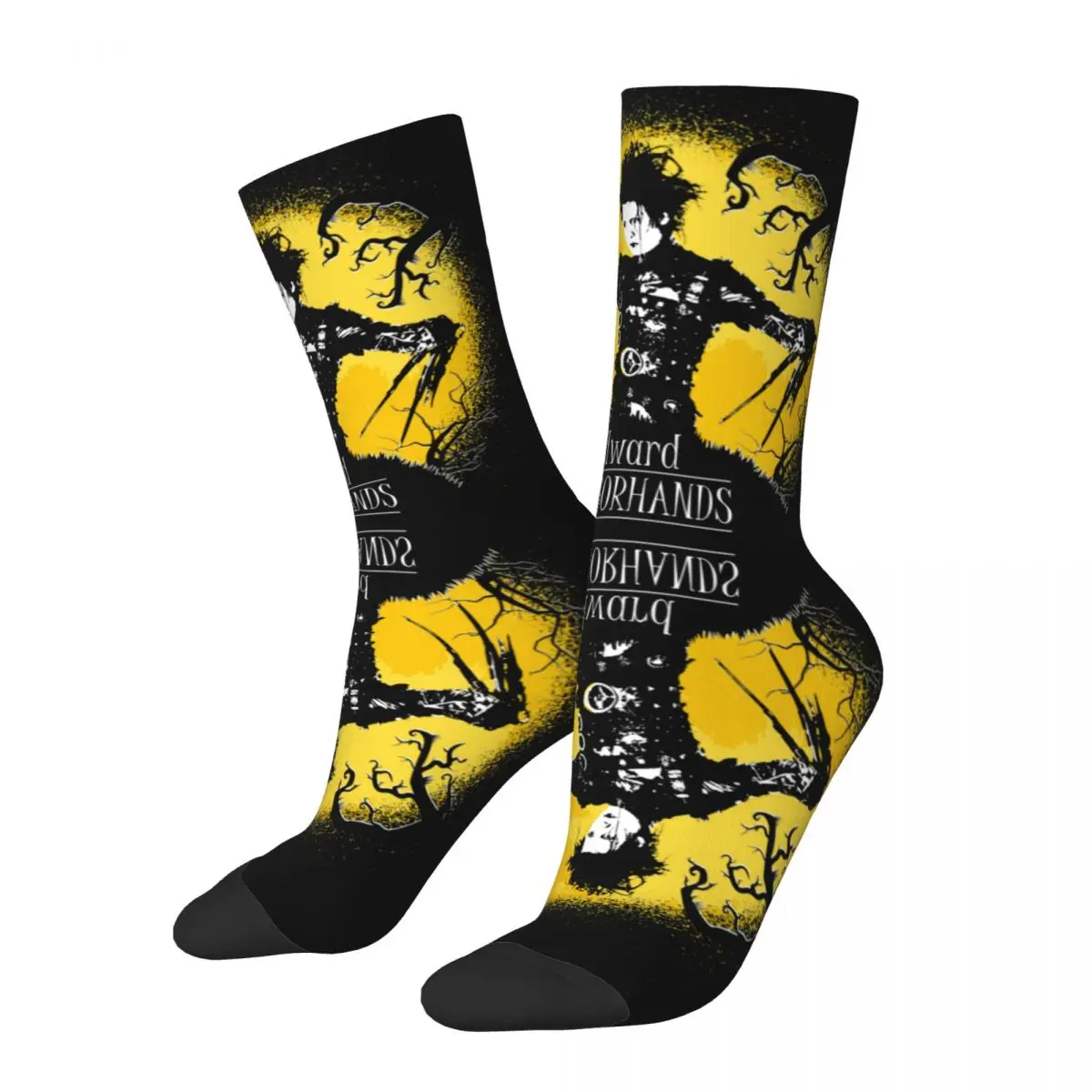 

Забавные уютные носки Эдвард ножницы милые носки средней длины продукт Рождественский подарок идея для женщин мужчин впитывающие пот
