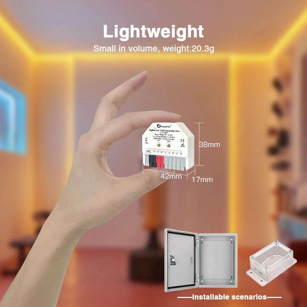 Фото 10P Gledopto Zigbee 3.0 Pro+ 5in1 2.4G Светодиодный контроллер RGBW CCT RGBCCT Dimmer Strip Light Alexa Homey Tuya Smart App Голосовое управление №4