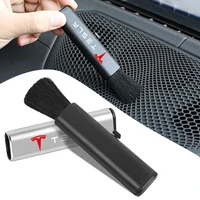 1pcs car air outlet cleaning brush dashboard duster brushes for tesla model 3 2021 s x y style roadster invader coil mod wye k80