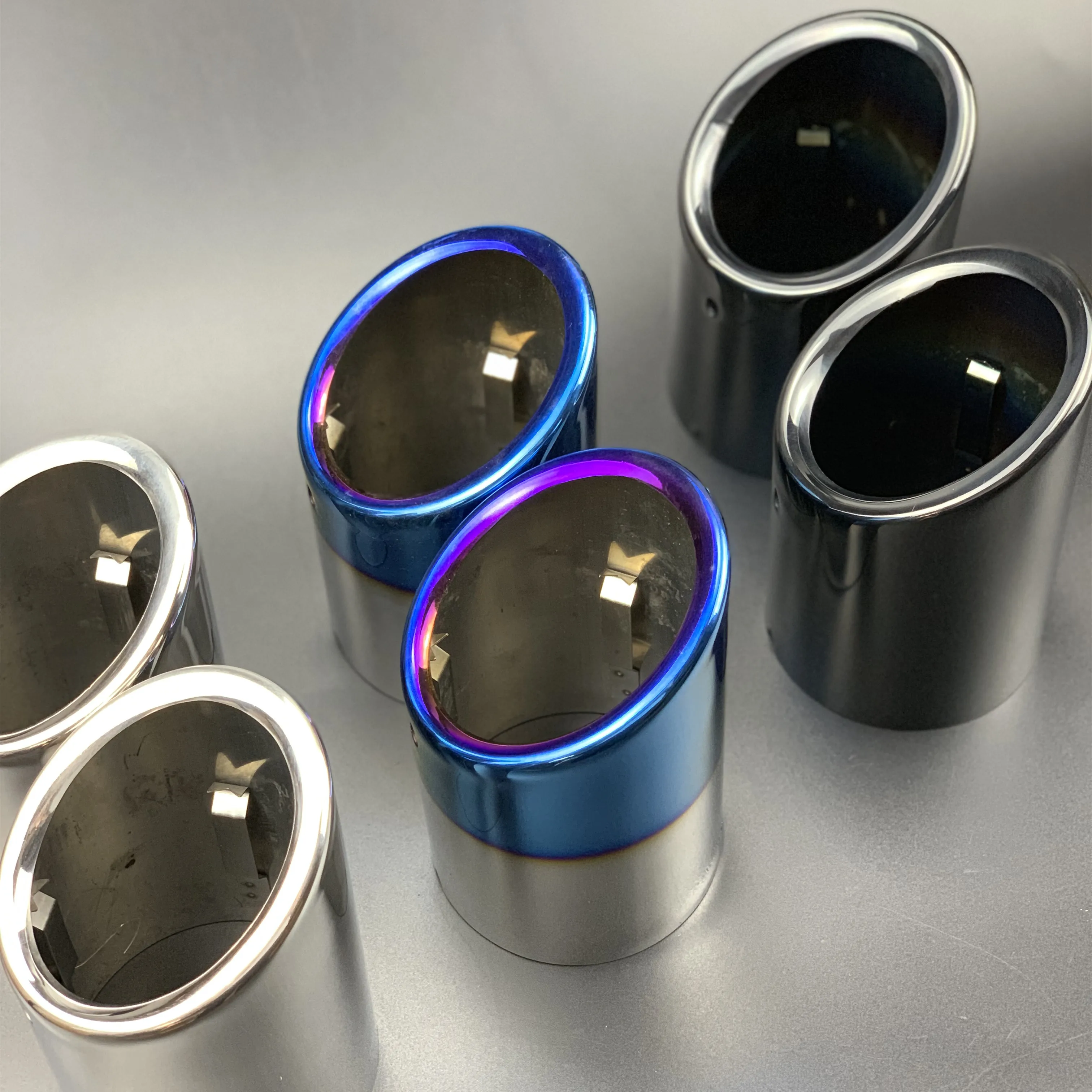 

For Audi A5 8T 8F 2008-2018 / A6 C7 C8 2012-2018 Car-styling Exhaust End Tip Pipe Tail Throat Decoration Accessories