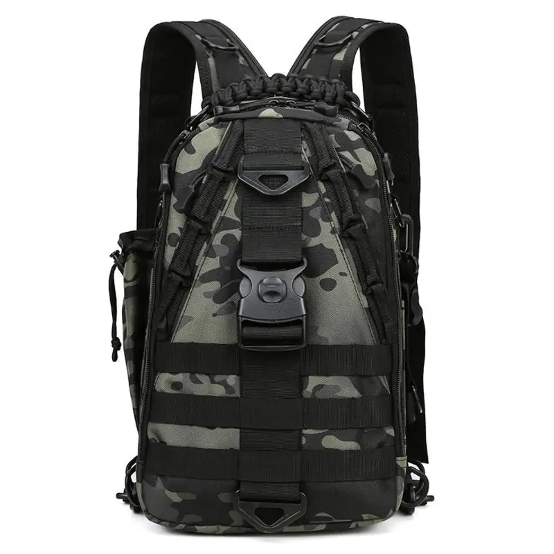 

Multifunctional men's shoulder crossbody camouflage tactical duffel bag large capacity outdoor backpack