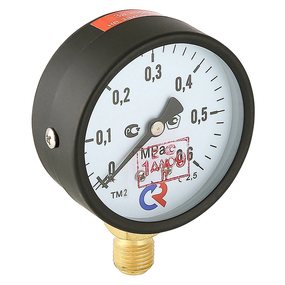 Манометр радиальный 0 6 МПА (6 Бар) класс точности 2 5 резьба 1/4&quot наружная / с
