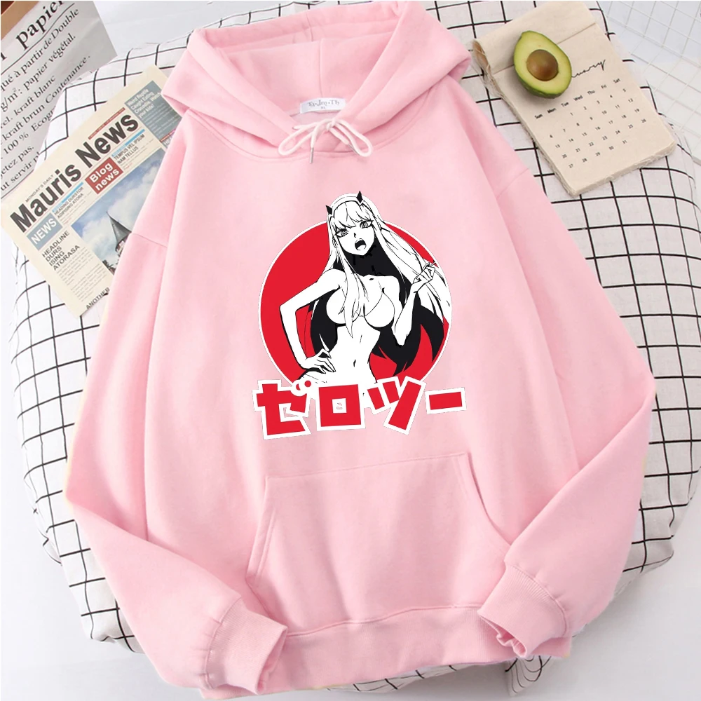 

Толстовка Zero Two с аниме-графикой, Мужская свободная флисовая мягкая толстовка, осень 2022, Толстовка Оверсайз, модные повседневные женские муж...