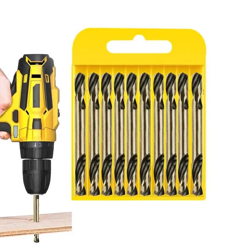 

Double End Drill Bits 10pcs Double Ends Stubby Body Drill Bits High Hardness High-Speed Steel Fast Drilling Tool For Stainless