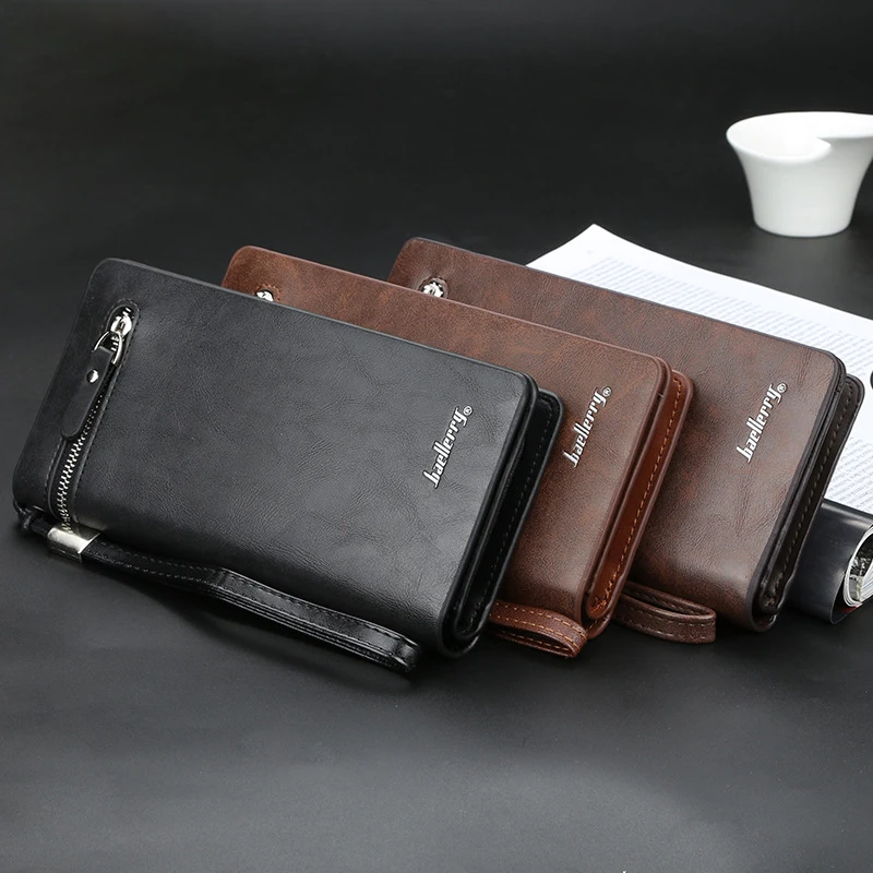 Clutch Male Men's Wallet Luxury Brand Id Holder Purse for Men Cover on the Passport Bag for Phone Coin Purses Cardholder Card