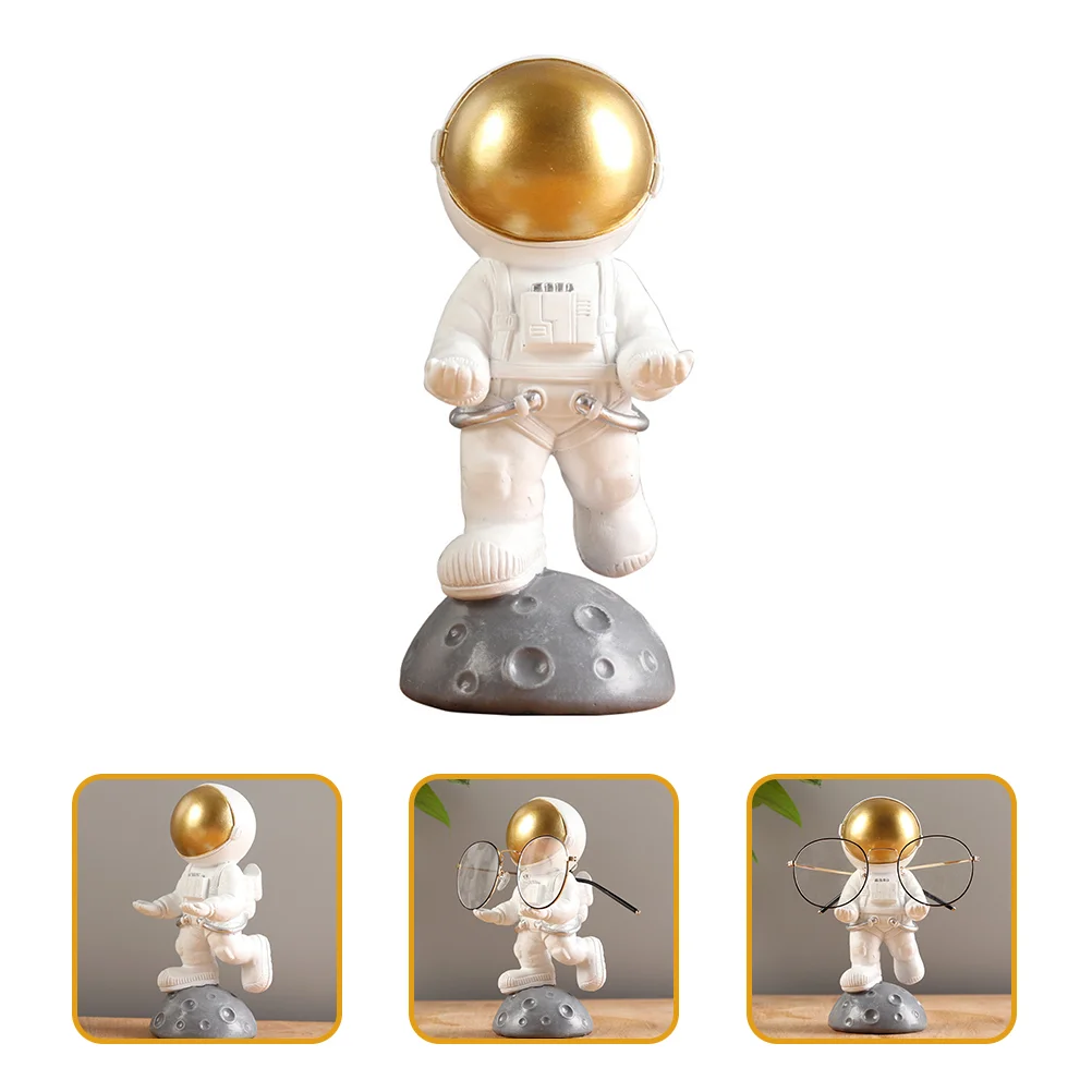 Astronaut Holder Stand Glasses Desktop Sunglasses Display Eyeglasses Spaceman Pen Statue Decorative Decoration Frame Desk