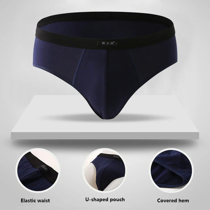 Lots Cotton underpants Cotton Shorts triangular men pants head pants large size briefs head sexy solid color underwear wholesale