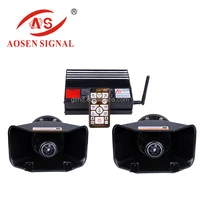 as7400 new electronic 400w wireless siren with two speakers