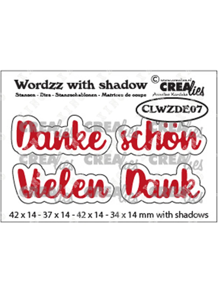 

Arrival 2022 German Thank You Very Much Sentiments Cutting Dies Diy Paper Card Scrapbooking Diary Decoration Embossing Template