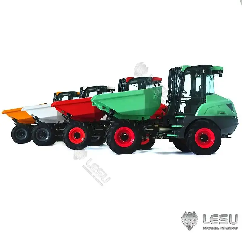 Фото LESU 1/14 4X4 шарнирный самосвал AOUE Металлическая гидравлическая игрушечная модель серии 6MDX №3