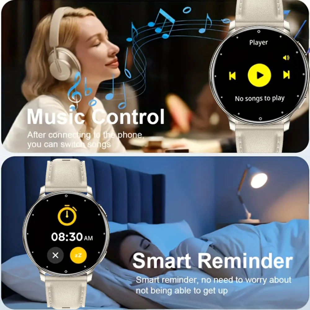 Фото Новые ультратонкие женские смарт-часы 2026 года с HD AMOLED-дисплеем 1,43 дюйма, Bluetooth-звонками, мультиспортивным трекером, музыкальным плеером и зарядкой через USB №5