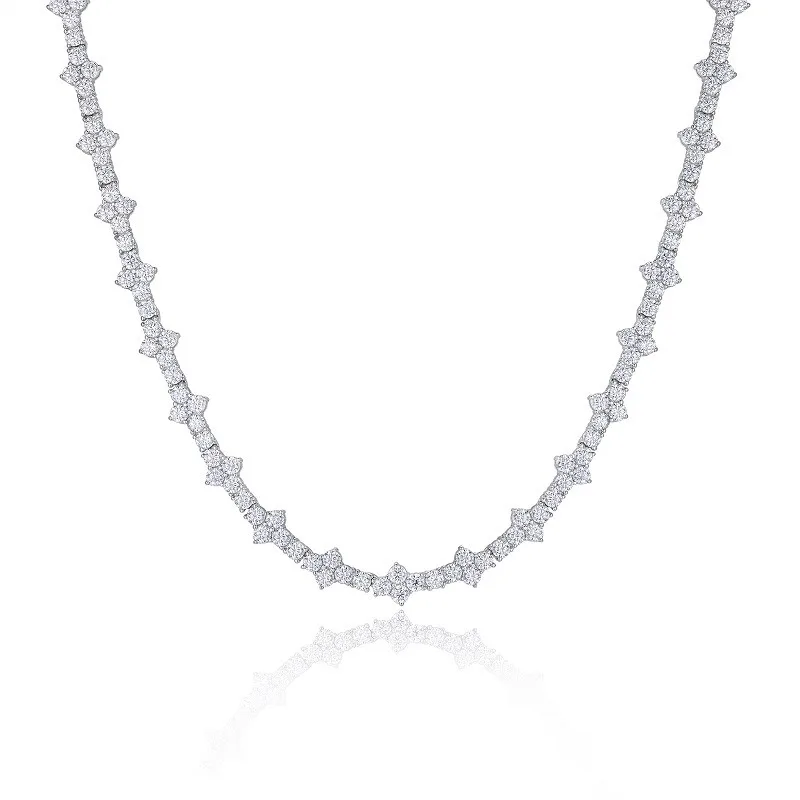 Ожерелье-цепочка Moissantie из серебра 925 пробы 3 мм 18-24 дюйма для женщин и мужчин