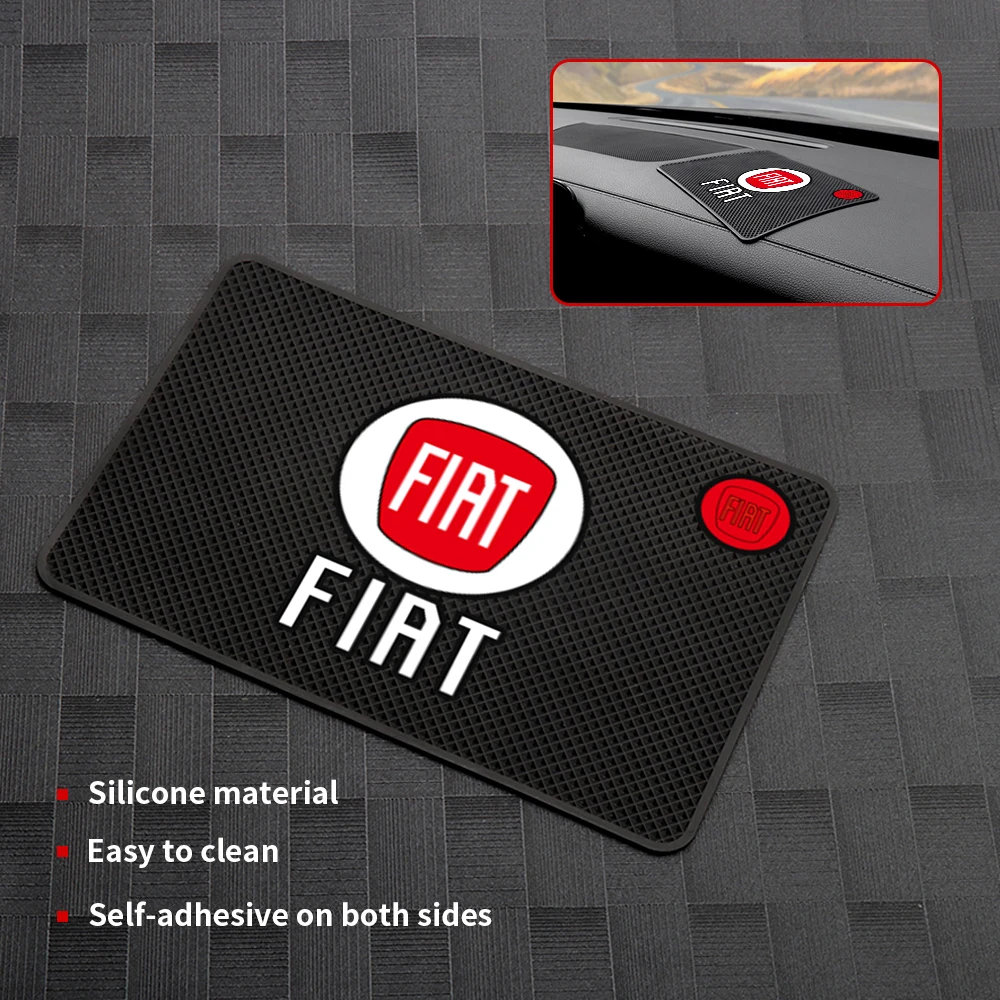 

1Pcs Silicone Car Dashboard Anti-Slip Mat Phone Holder Non-Slip Pad Auto Accessories For Fiat 500 Ducato Panda Tipo Bravo Punto