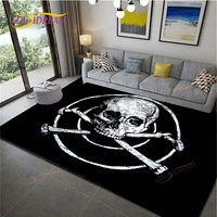 3d skull pattern carpets living room anti skid area rug kids bedroom mats yoga mat large carpet decor