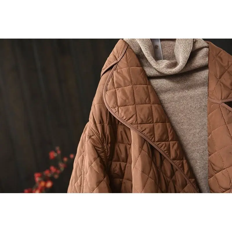 2022 Women's Clothing Autumn New Cotton Jacket Long-Sleeved Personalized Shawl  Collar Warm Short Suit Cotton Clothes for Women