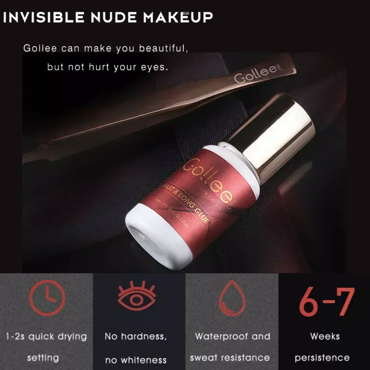 Клей для наращивания ресниц Gollee праймер и Super Bonder 1 сек. быстросохнущее удержание