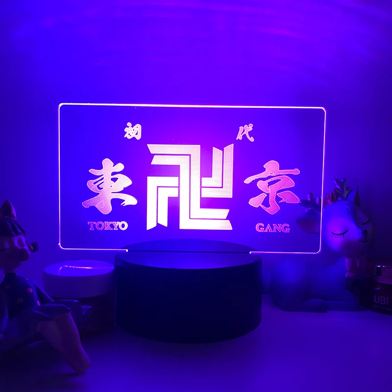 

3D LED Light Anime Tokyo Revengers for Kids Child Bedroom Decoration Birthday Gift Room Decor Desk Manga 3d Lamp Tokyo Revengers