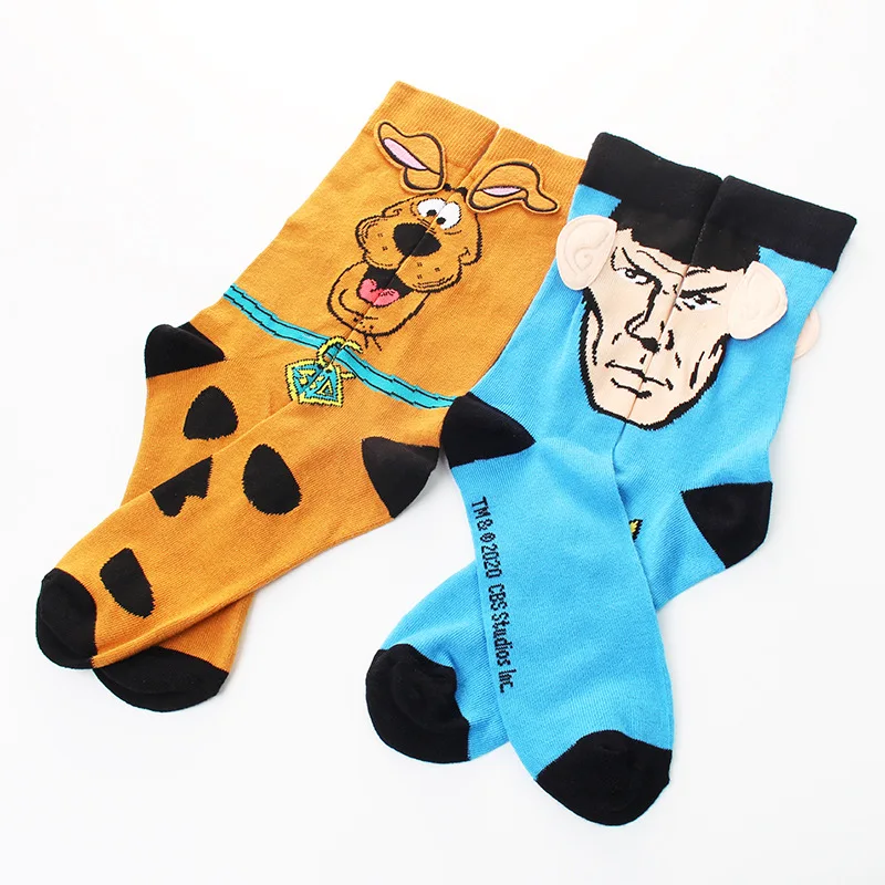 Новые модные мужские носки высококачественные милые женские с трехмерными