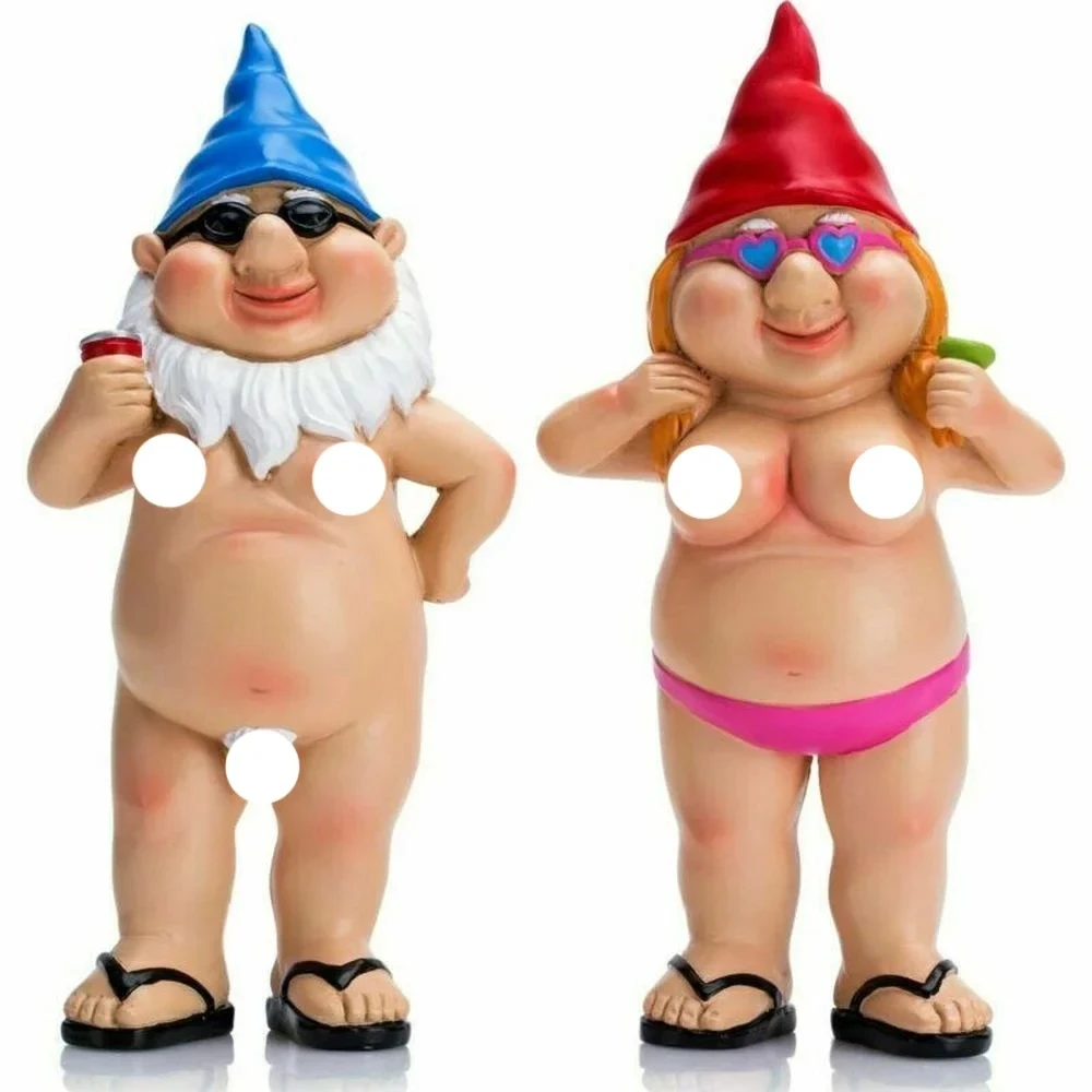 1 пара милых творческих непослушных голых забавных подарков женских гномов