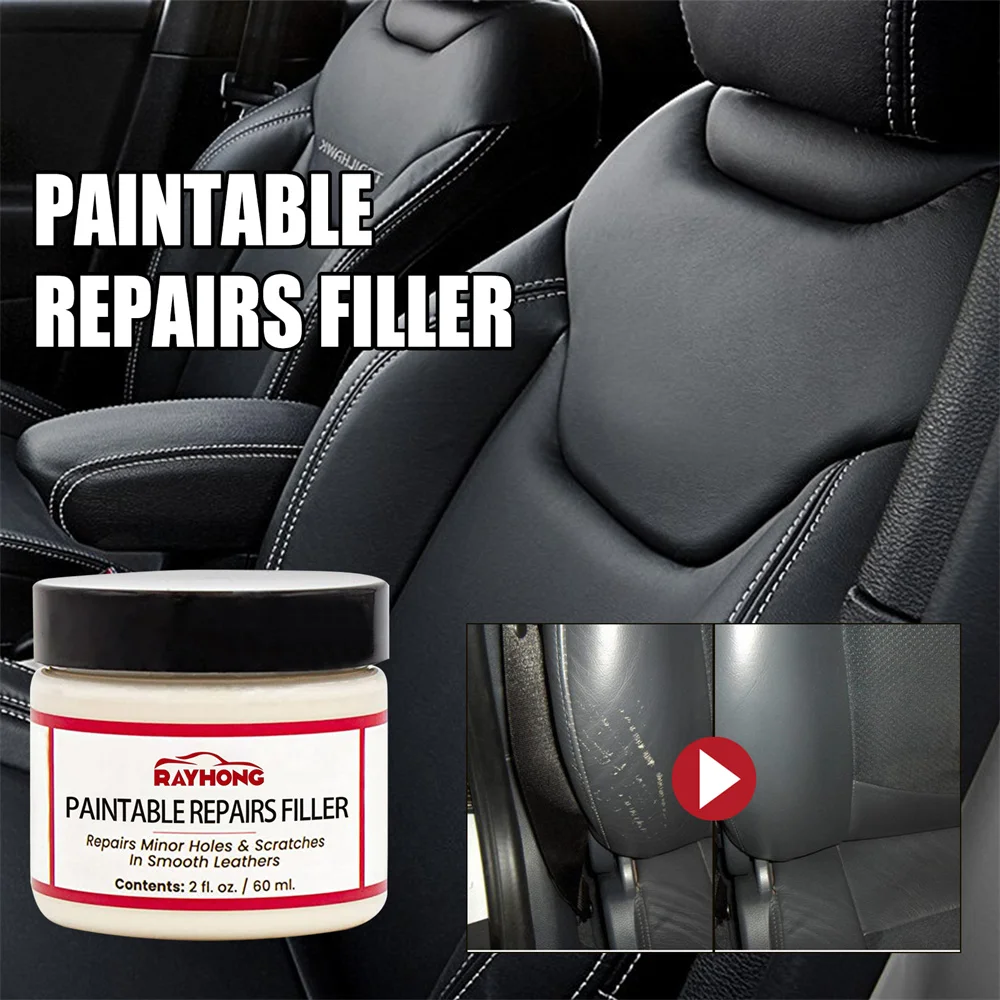 60ml Car Care Leather Skin Refurbish Repair Tool Auto Seat Sofa Scratch Cracks Restoration Cream Repair Paste