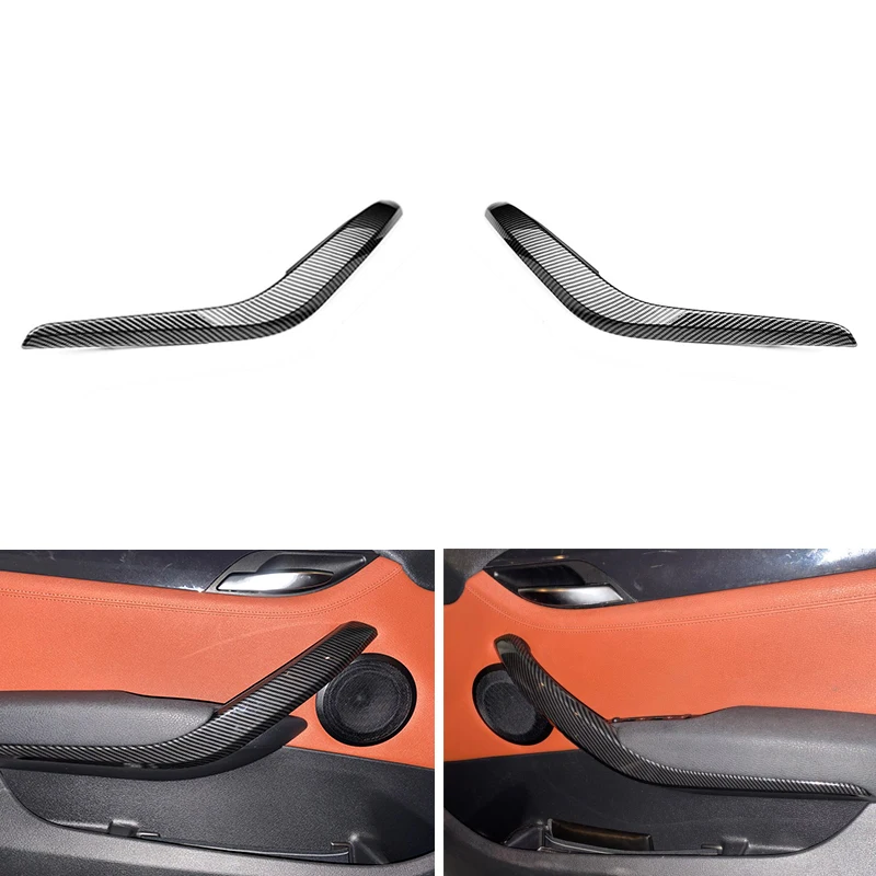 

Carbon Fiber Car Inner Door Panel Handle Cover Left Right Interior Door Armrest Pull Trim For BMW X1 E84 2009-2016 Car Styling