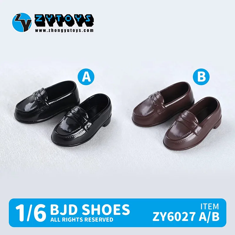 Фото ZYTOYS ZY6027 Обувь для BJD кукол 1/6 масштаба, черные туфли JK, студенческие туфли, модель из ПВХ, подходят для фигурок BJD 1:6 №3