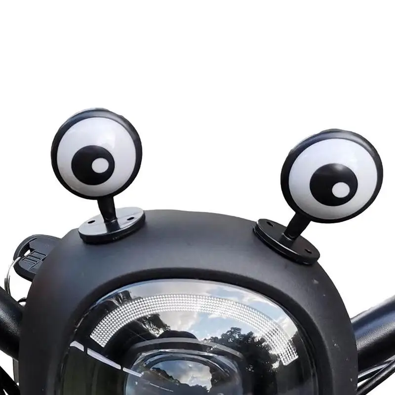 

2PCS Motorcycle Helmet Cute Eye Decor Electric Bike Car Styling Decoration Helmet Stickers Long Short Parts Accessories