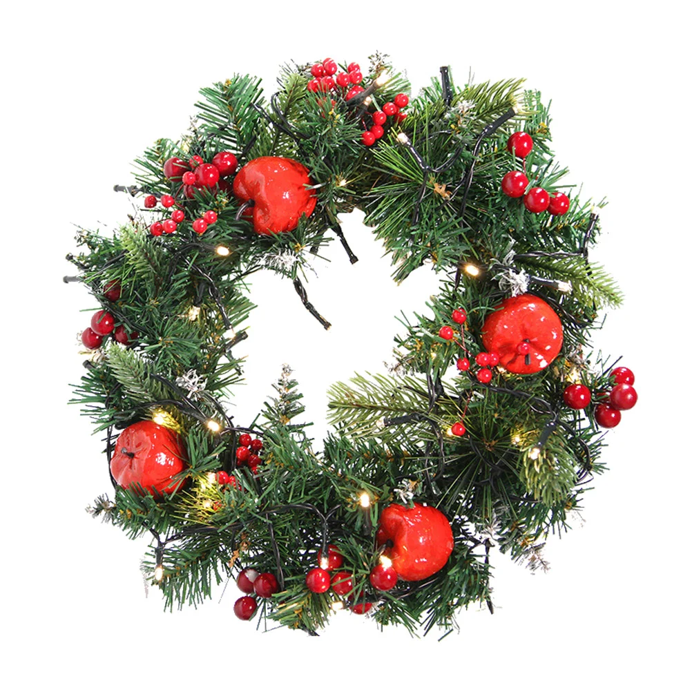 

1 Set Wreath Pre Holiday Wreath Xmas Wreath with Berry Christmas Wreath Decor Xmas Wreath Wall Hanging Red Green Wreath