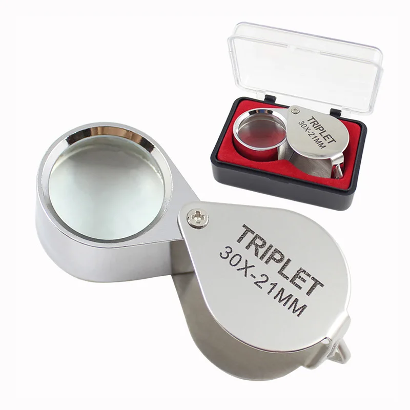 

10x-30x Jewelry Diamond Jewelry Loupe Magnifier Tool Eye Magnifier Magnifying Glass Equipments Triplet Jewelers Eye Glass
