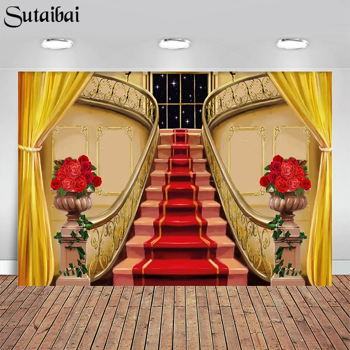 Красивый дворец чудовище зал бальный фон Свадебный День Рождения фотография