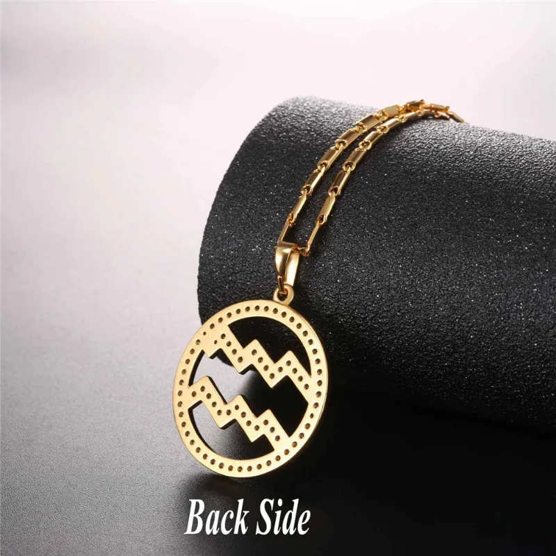 Кулон из кубического циркония с двенадцатью созвездиями женское ожерелье