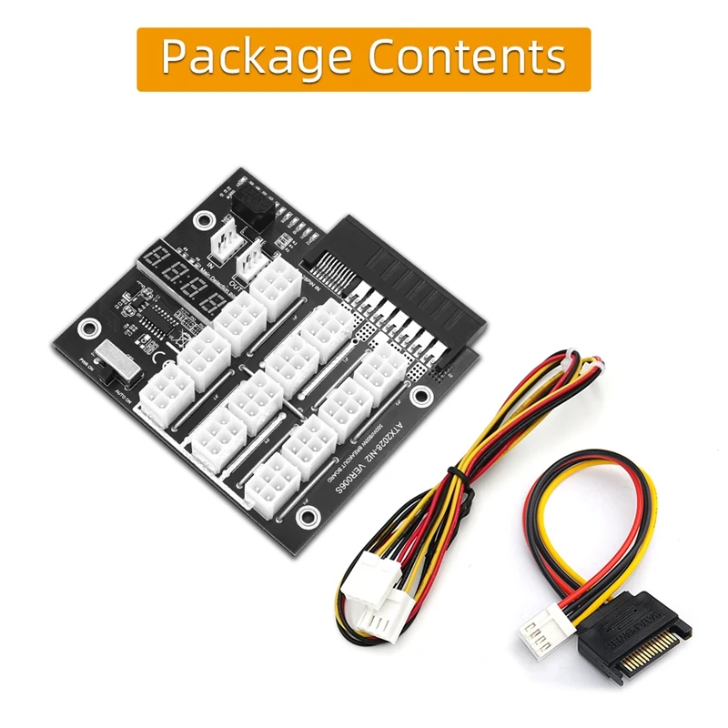 ATX 12X 6-контактная плата питания 12 А/1800 Вт со светодиодной вспышкой для источника HP