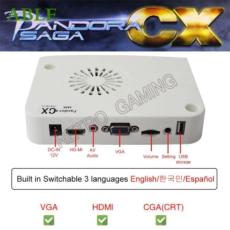 2800 в 1 pandora Сага CX аркадная машина Игровая приставка комплекты со стандартным
