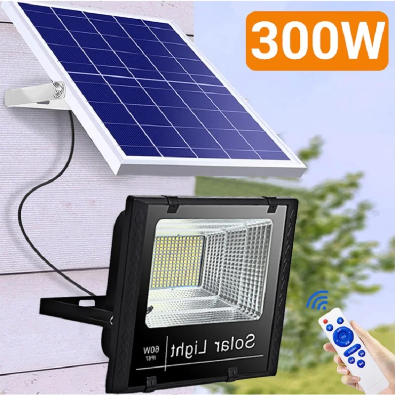 solar light outdoor lighting 300W Solar Spotlight lamp intelligent light sensor solar IP67 Waterproof solar led Street light