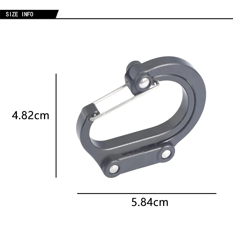 Карабин для альпинизма из алюминиевого сплава многофункциональный вращающийся