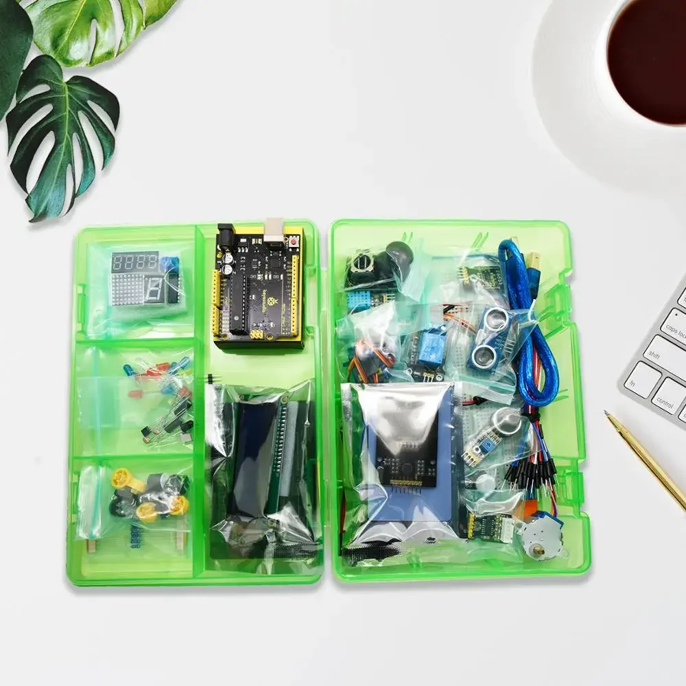 Фото RoRuSNEW Обновленный стартовый набор Keyestudio Super Starter Kit с платой V4.0 для Arduino, стартовый набор для UNOR3, 32 проекта + учебное пособие + подарок №5