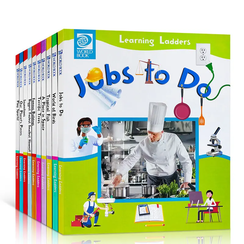 

10Pcs How and Why Learning Ladders World Book's Learning Original English Children's Story Book