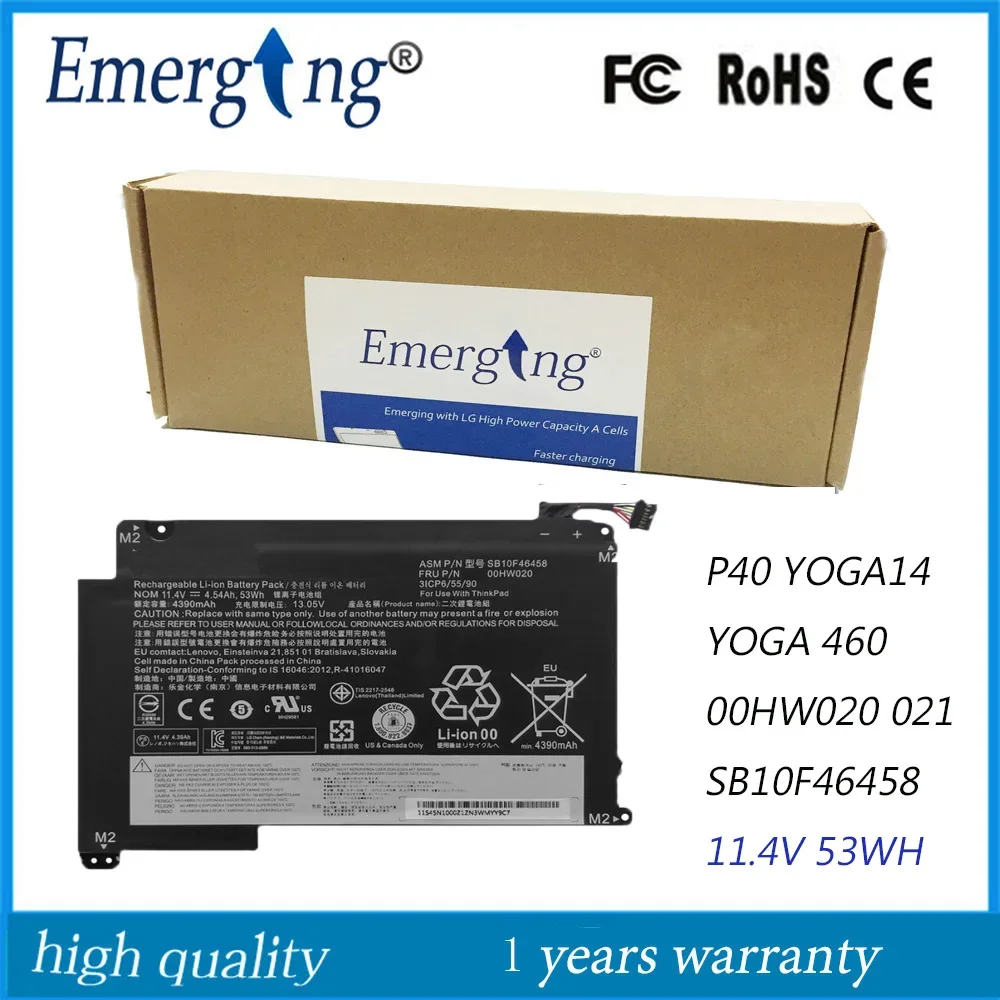 Оригинальный аккумулятор 11 4 в 53WH 00HW020 для Lenovo ThinkPad S3 Yoga 14 460 SB10F46458 SB10F46459 00HW021