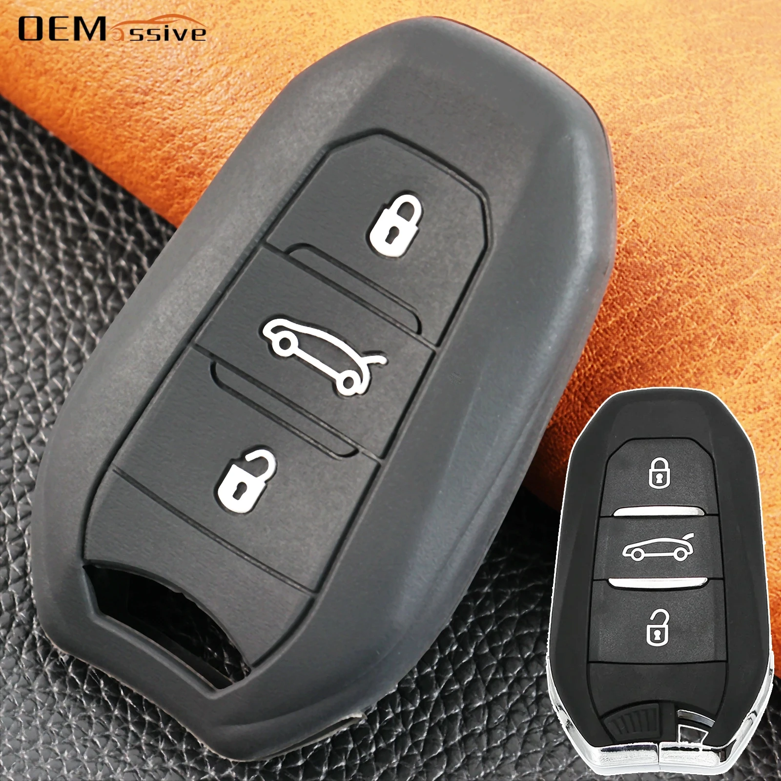 

Для Peugeot Citroen Opel Grandland X Corsa Zafira пульт дистанционного управления силиконовый 2 3 4 кнопки брелок-цепочка кольцо чехол держатель протектор