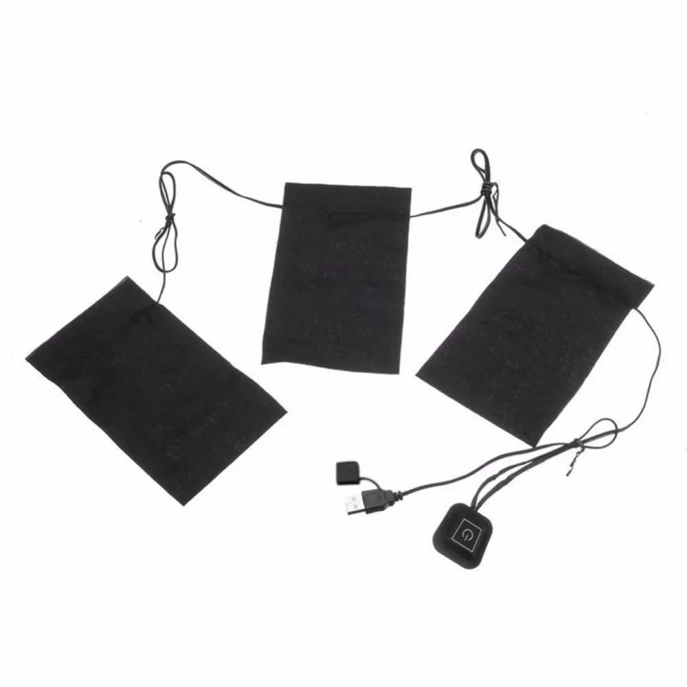 

Clothes Heating Pad 3-in-1 USB Electric Heating Pads Adjustable Carbon Fiber Heated Clothes Pad Outdoor Sports Heating Mat