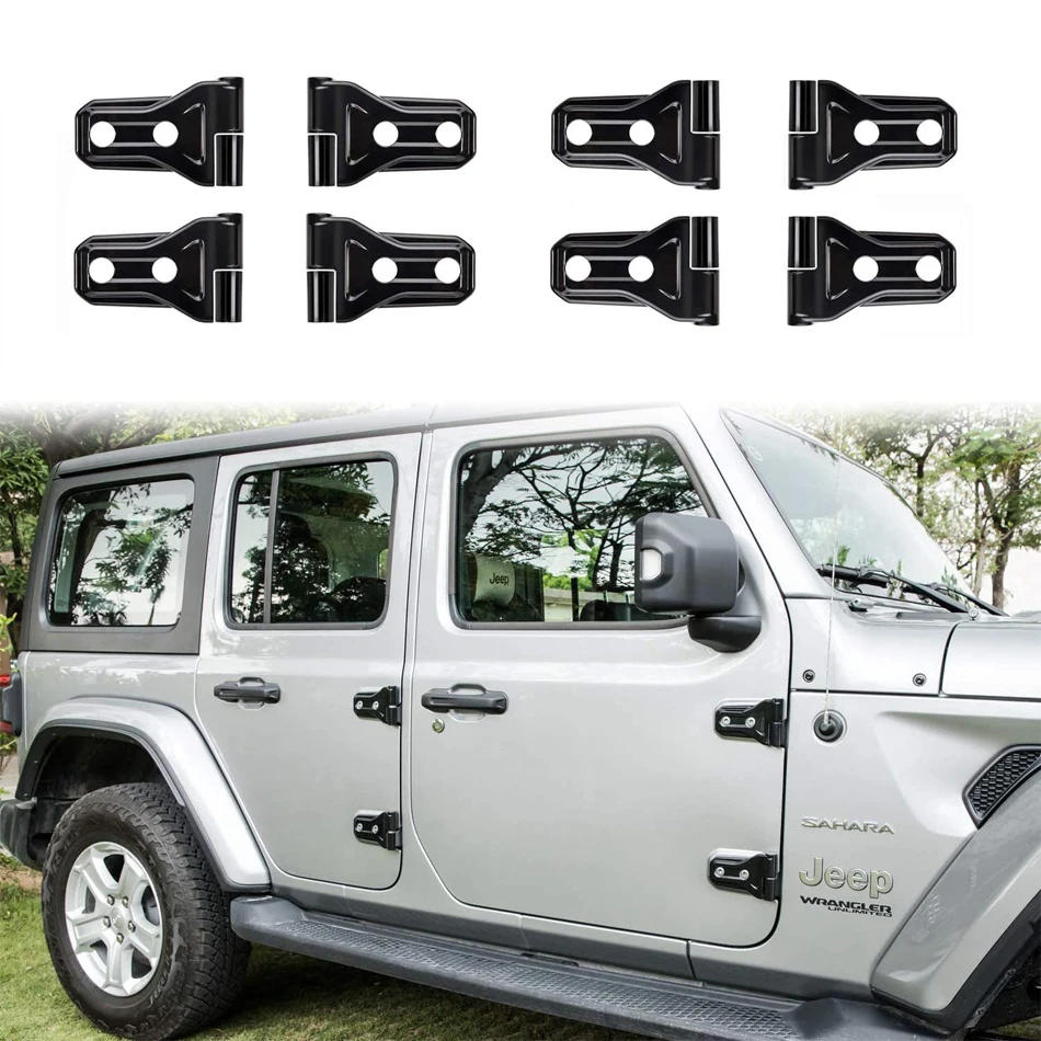 

TM 8pcs/set Door Hinge Cover Trim Exterior Accessories for Jeep Wrangler JL JLU 2018-2022 & Gladiator JT Truck 2-Door & 4-Door