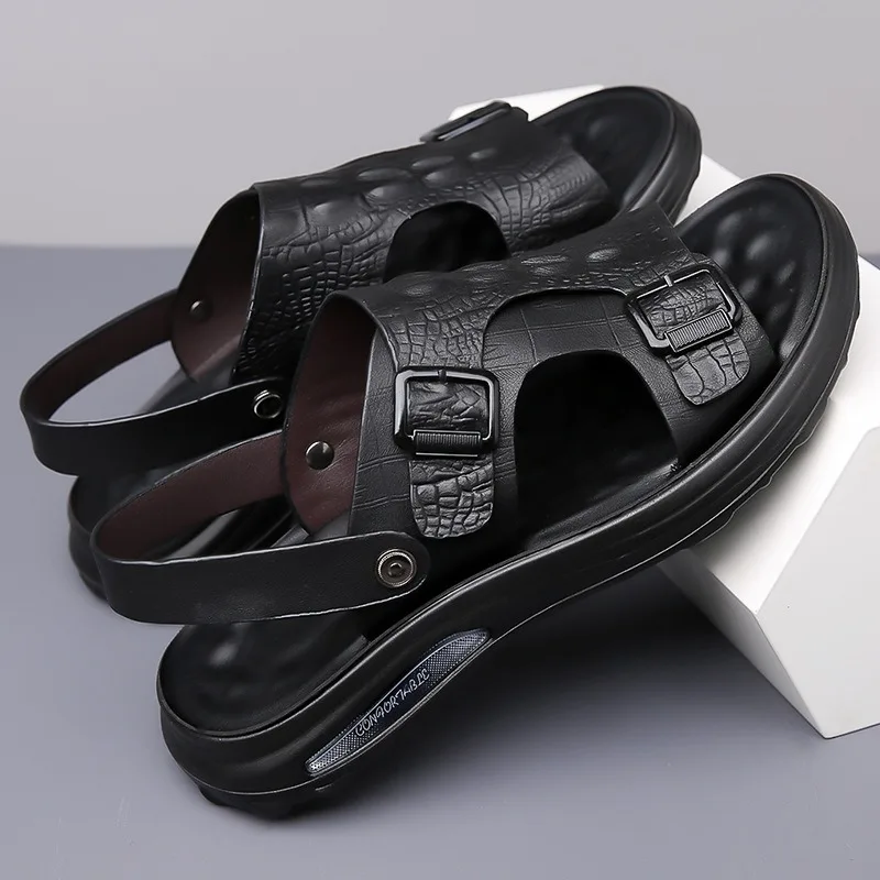 Мужские Пляжные шлепанцы сандалии на платформе Нескользящие для дома летняя